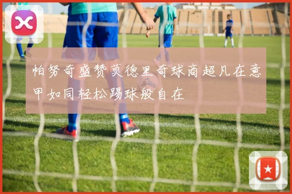 帕努奇盛赞莫德里奇球商超凡在意甲如同轻松踢球般自在